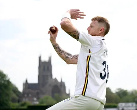 Ben Stokes practises his bowling action